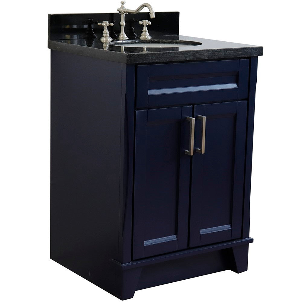 Bellaterra 25" Wood Single Vanity w/ Counter Top and Sink 400700-25-BU-BGO (Blue)