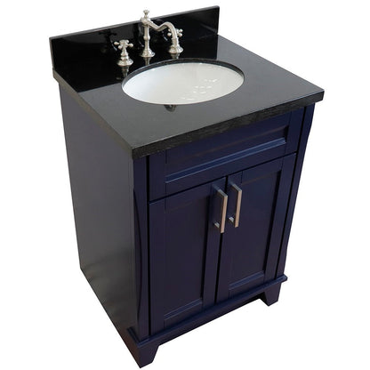 Bellaterra 25" Wood Single Vanity w/ Counter Top and Sink 400700-25-BU-BGO (Blue)