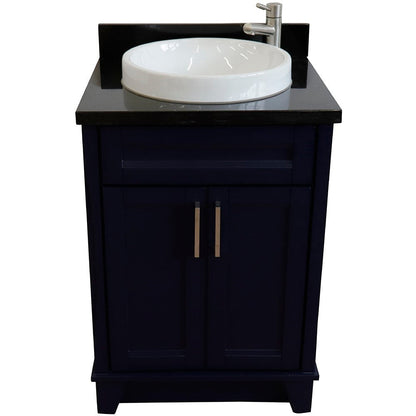 Bellaterra 25" Wood Single Vanity w/ Counter Top and Sink 400700-25-BU-BGRD (Blue)