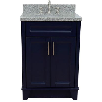 Bellaterra 25" Wood Single Vanity w/ Counter Top and Sink 400700-25-BU-GYO (Blue)