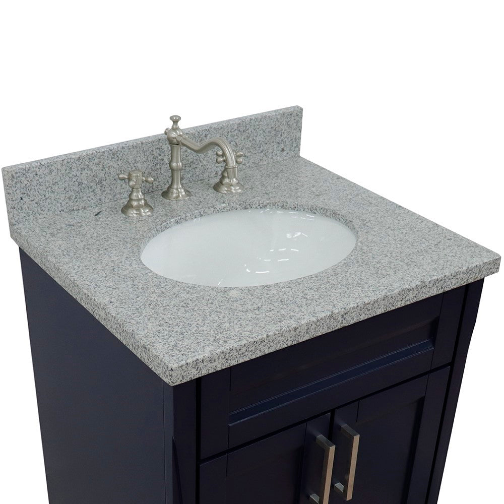 Bellaterra 25" Wood Single Vanity w/ Counter Top and Sink 400700-25-BU-GYO (Blue)