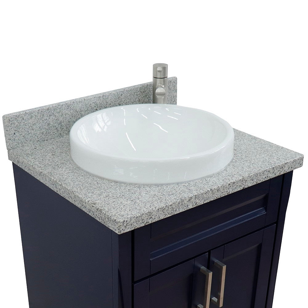 Bellaterra 25" Wood Single Vanity w/ Counter Top and Sink 400700-25-BU-GYRD (Blue)