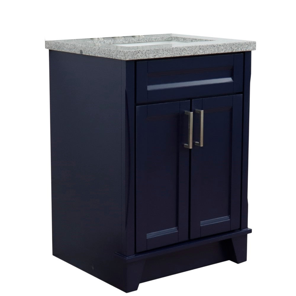 Bellaterra 25" Wood Single Vanity w/ Counter Top and Sink 400700-25-BU-GYR (Blue)