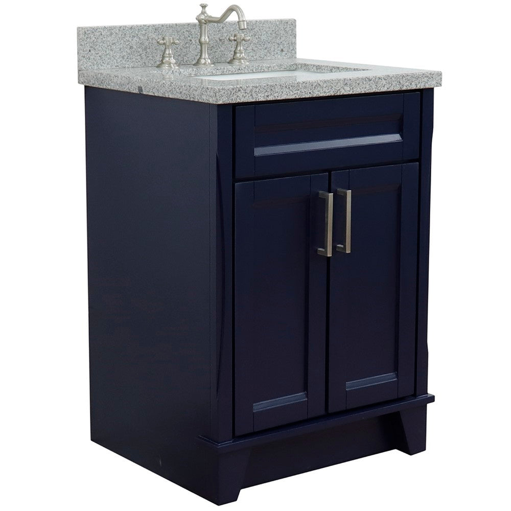 Bellaterra 25" Wood Single Vanity w/ Counter Top and Sink 400700-25-BU-GYR (Blue)