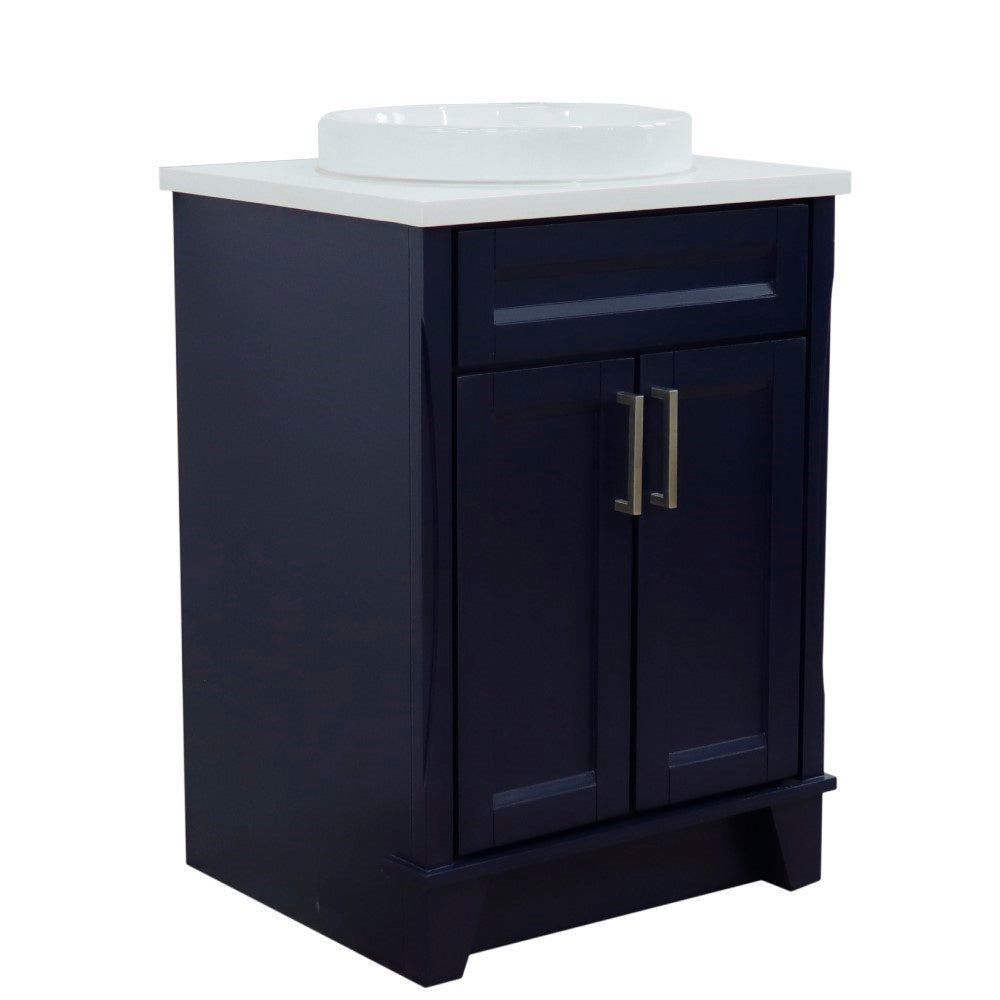 Bellaterra 25" Wood Single Vanity w/ Counter Top and Sink 400700-25-BU-WERD (Blue)