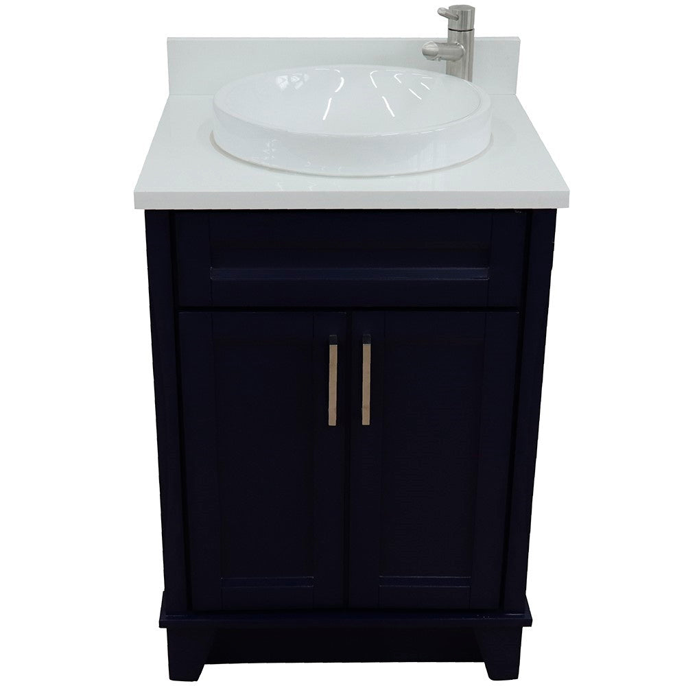 Bellaterra 25" Wood Single Vanity w/ Counter Top and Sink 400700-25-BU-WERD (Blue)