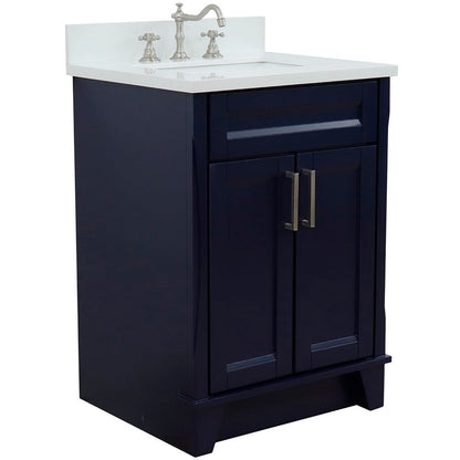 Bellaterra 25" Wood Single Vanity w/ Counter Top and Sink 400700-25-BU-WER (Blue)