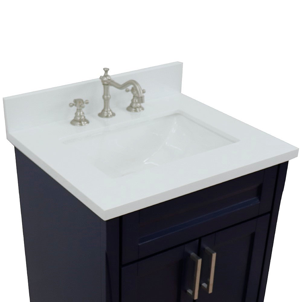 Bellaterra 25" Wood Single Vanity w/ Counter Top and Sink 400700-25-BU-WER (Blue)