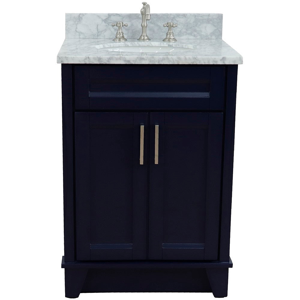 Bellaterra 25" Wood Single Vanity w/ Counter Top and Sink 400700-25-BU-WMO (Blue)