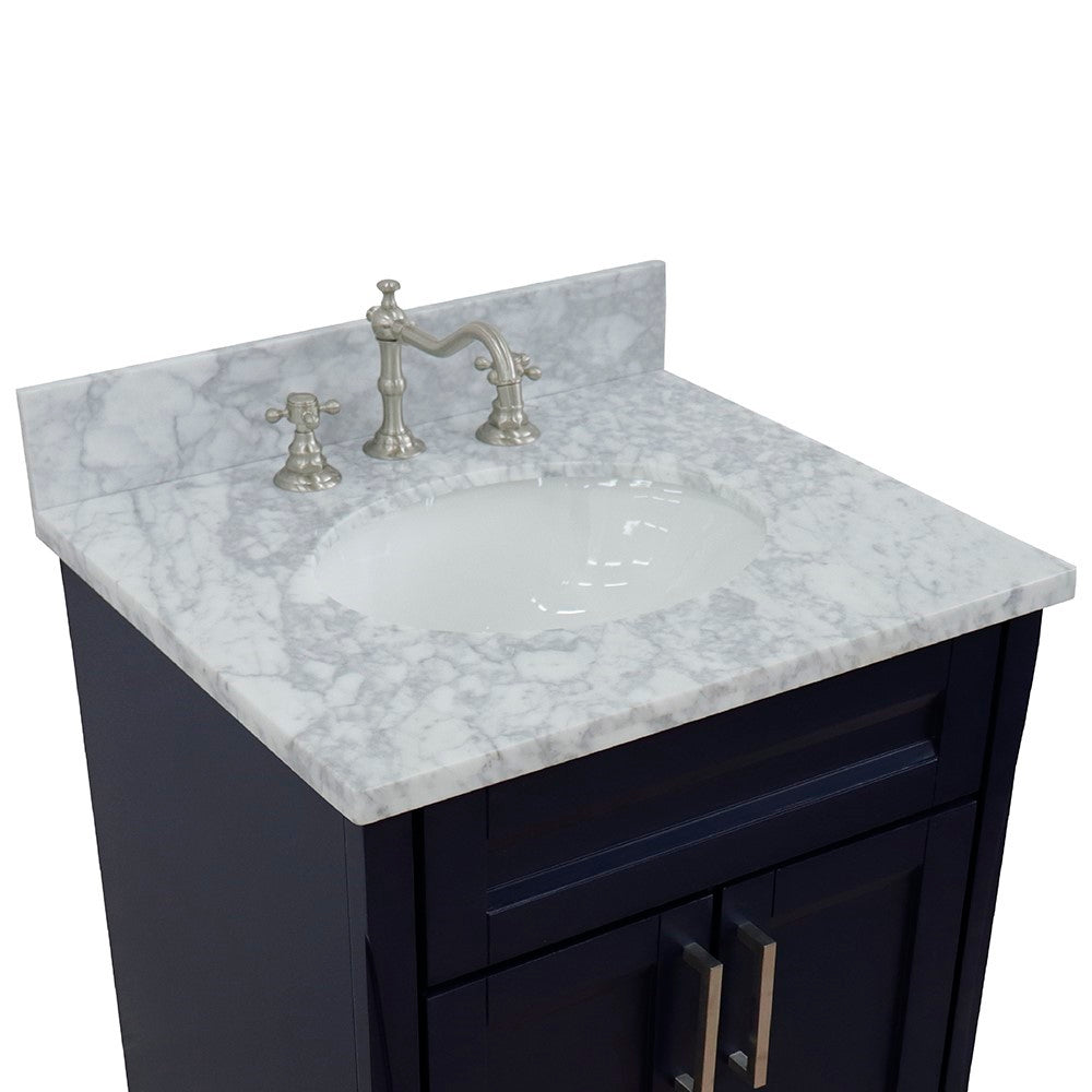 Bellaterra 25" Wood Single Vanity w/ Counter Top and Sink 400700-25-BU-WMO (Blue)