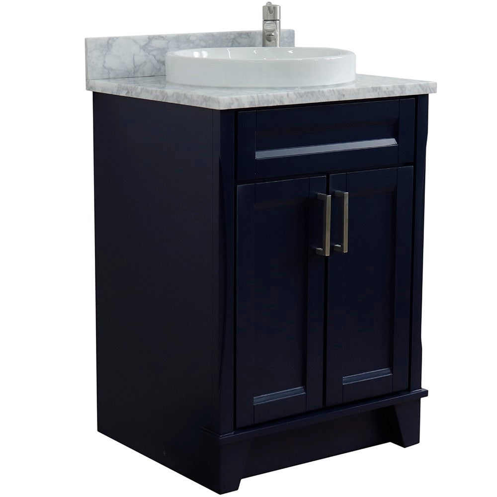 Bellaterra 25" Wood Single Vanity w/ Counter Top and Sink 400700-25-BU-WMRD (Blue)