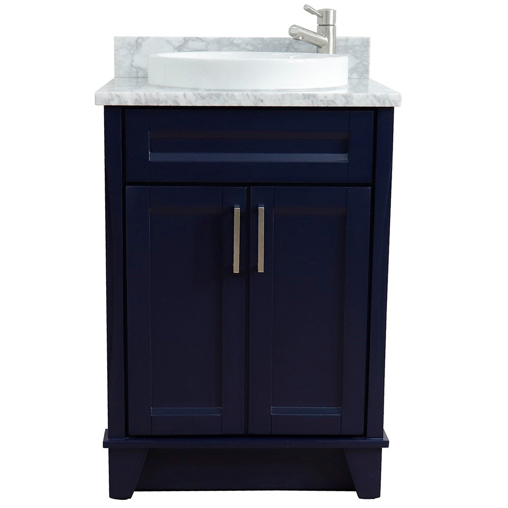 Bellaterra 25" Wood Single Vanity w/ Counter Top and Sink 400700-25-BU-WMRD (Blue)