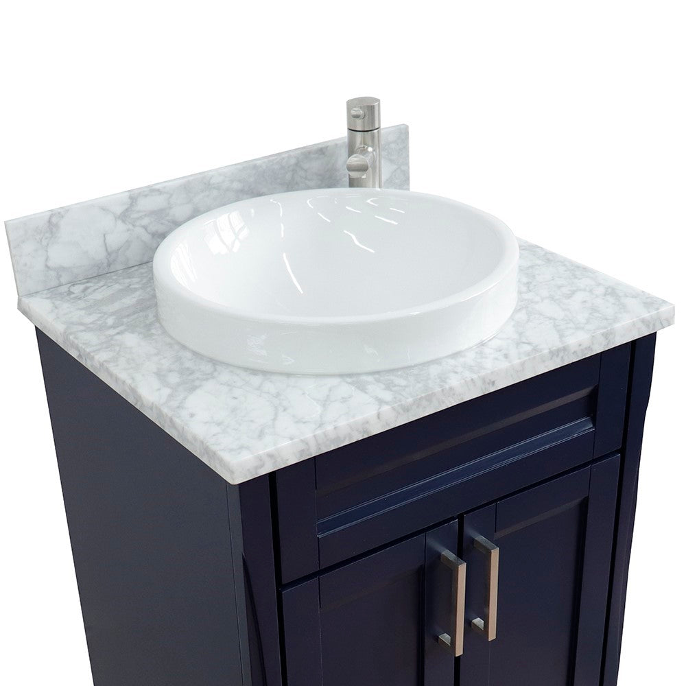 Bellaterra 25" Wood Single Vanity w/ Counter Top and Sink 400700-25-BU-WMRD (Blue)