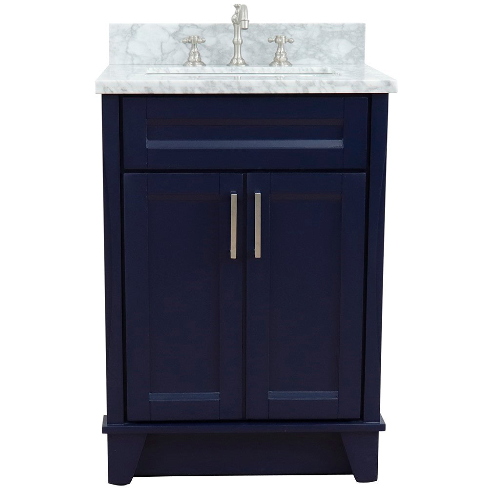 Bellaterra 25" Wood Single Vanity w/ Counter Top and Sink 400700-25-BU-WMR (Blue)