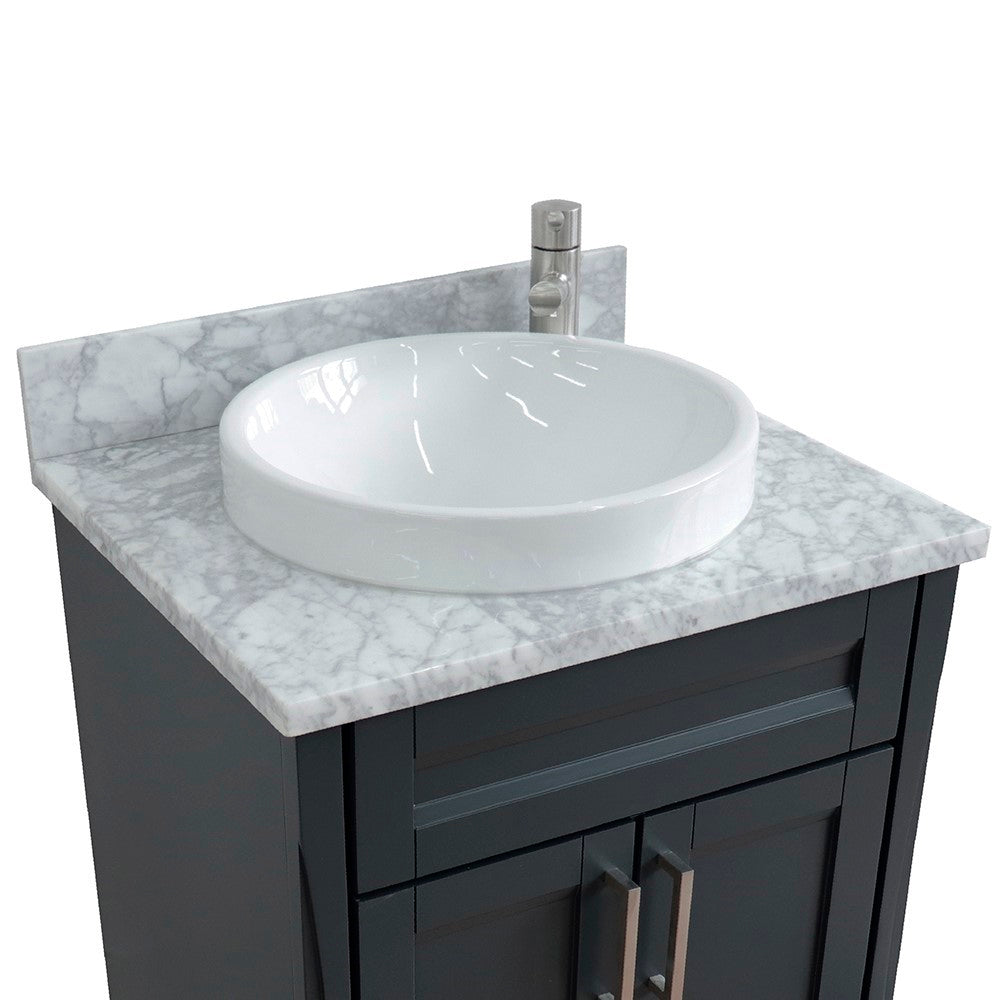 Bellaterra 25" Wood Single Vanity w/ Counter Top and Sink 400700-25-DG-WMRD (Dark Gray)