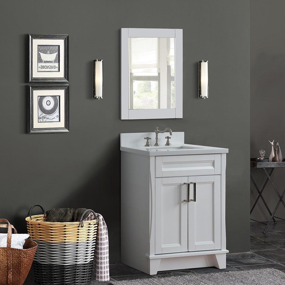 Bellaterra 25" Wood Single Vanity w/ Counter Top and Sink 400700-25