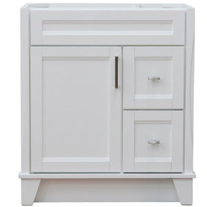 400700-30-WH White 30” Single Sink Vanity Top - Cabinet Only 