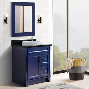 Bellaterra 400700-31-BU-BGRD 31" Wood Single Vanity w/ Counter Top and Sink (Blue)