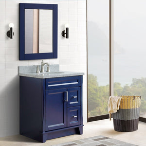 Bellaterra 400700-31-BU-GYO 31" Wood Single Vanity w/ Counter Top and Sink (Blue)