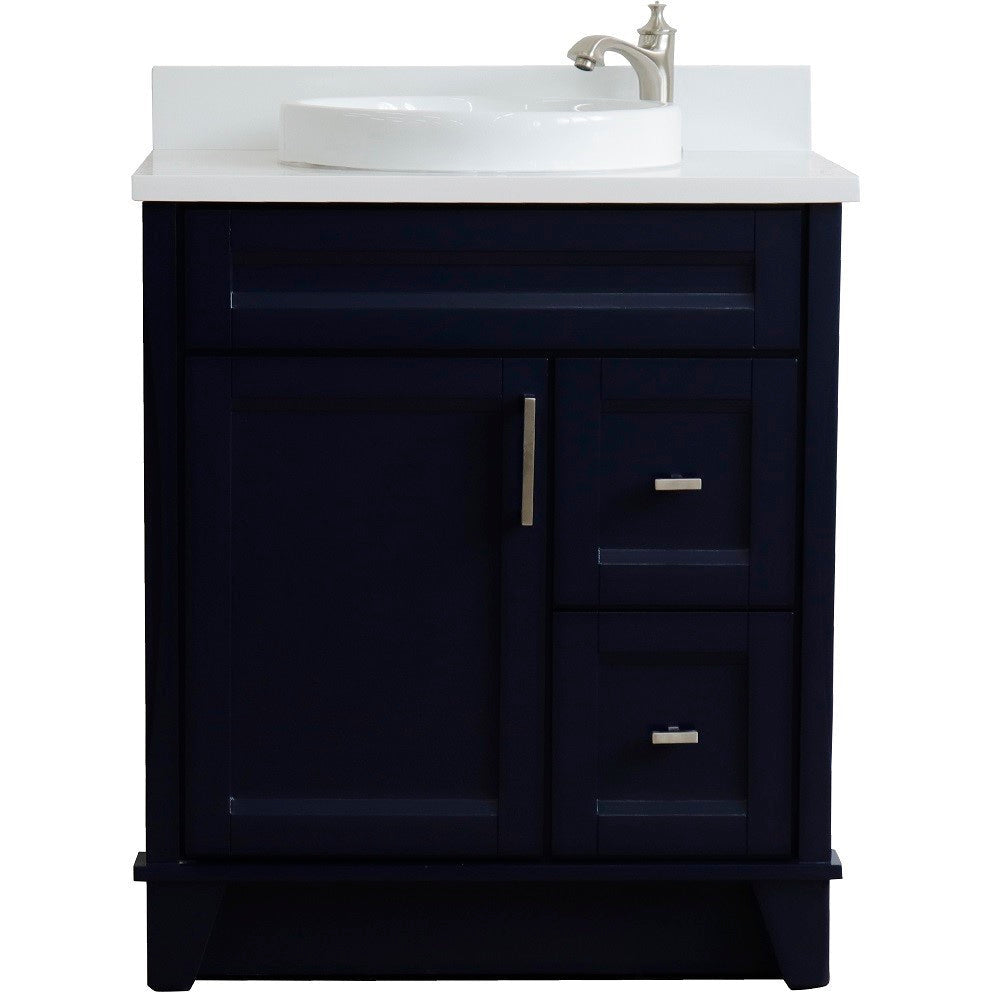 Bellaterra 400700-31-BU-WERD 31" Wood Single Vanity w/ Counter Top and Sink (Blue)