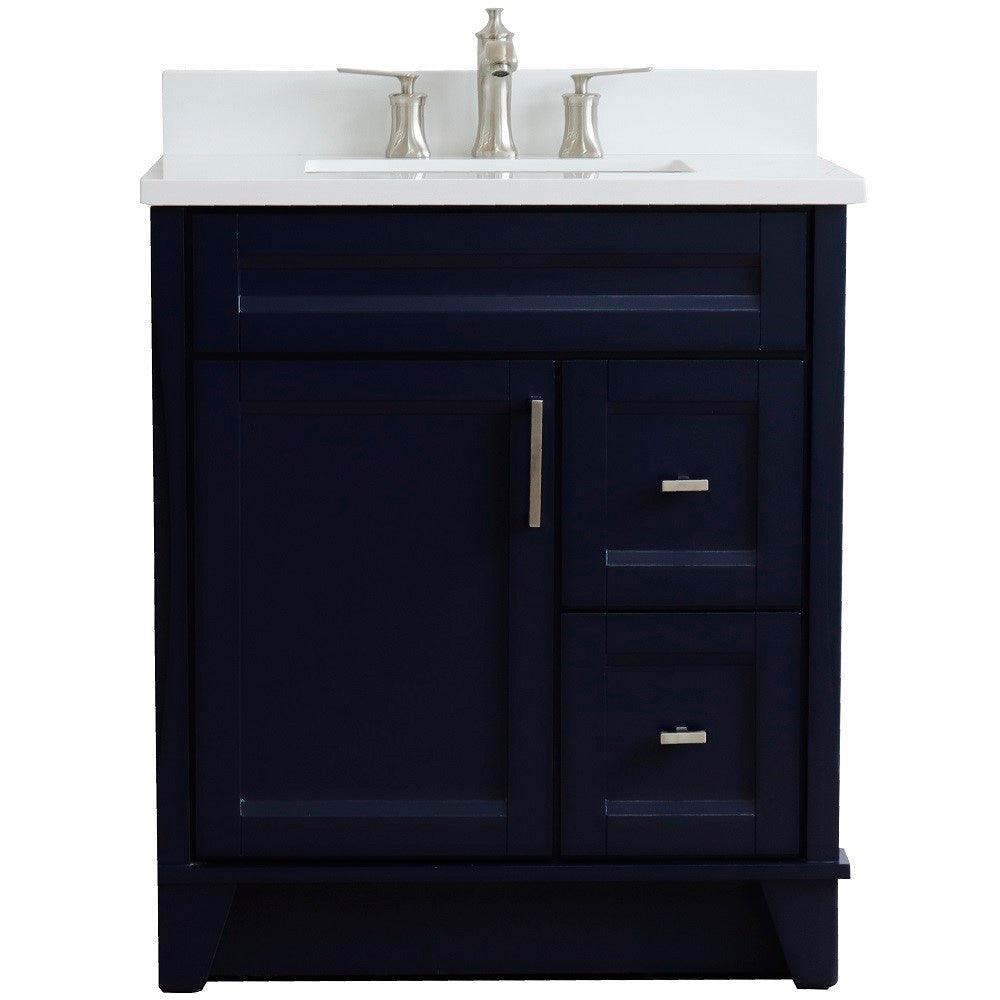 Bellaterra 400700-31-BU-WER 31" Wood Single Vanity w/ Counter Top and Sink (Blue)