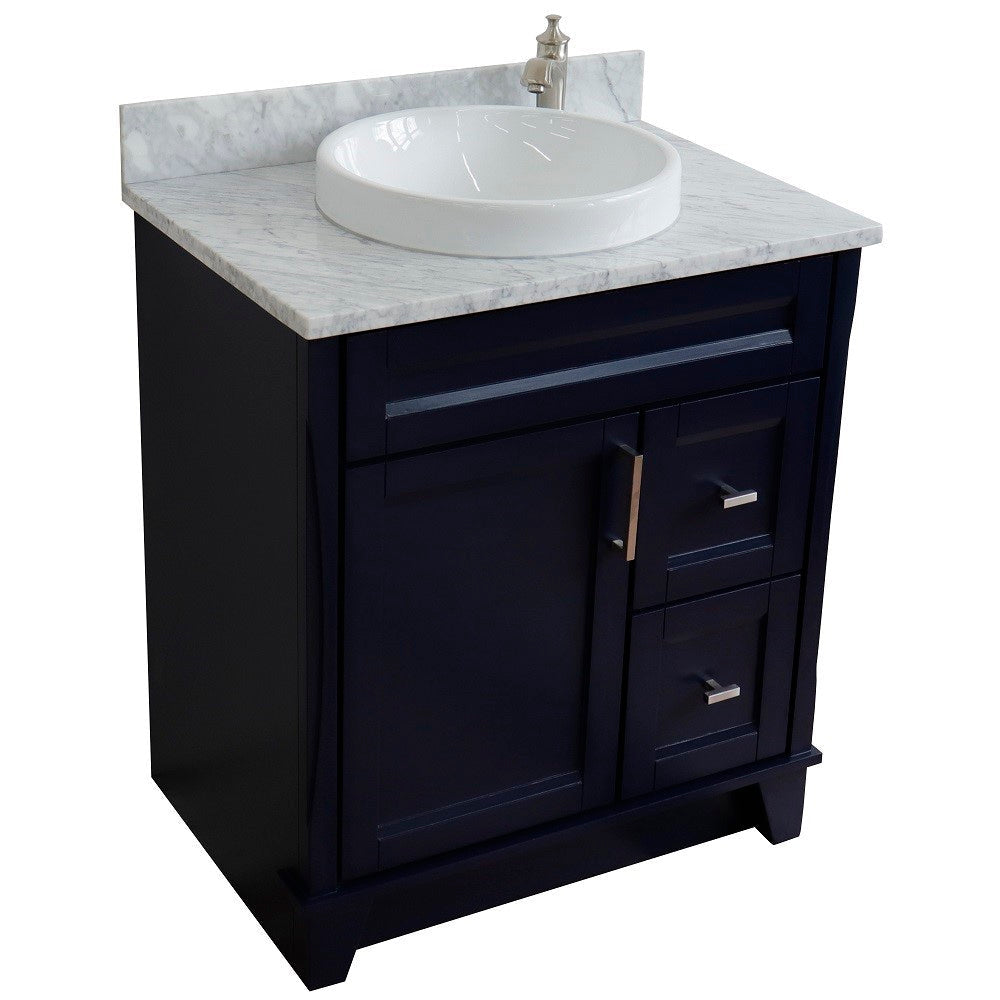 Bellaterra 400700-31-BU-WMRD 31" Wood Single Vanity w/ Counter Top and Sink (Blue)