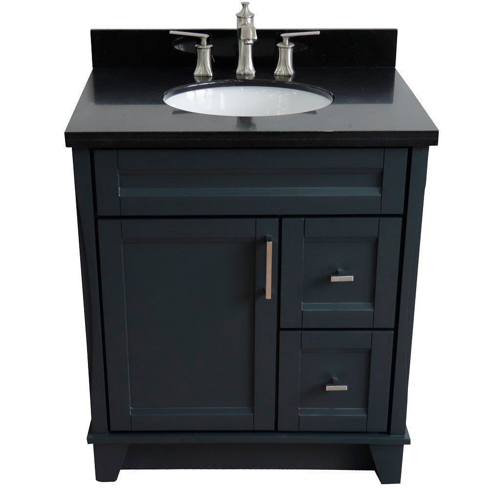 Bellaterra 400700-31-DG-BGO 31" Wood Single Vanity w/ Counter Top and Sink (Dark Gray)