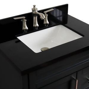 Bellaterra 400700-31-DG-BGR 31" Wood Single Vanity w/ Counter Top and Sink (Dark Gray)