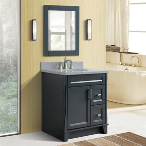 Bellaterra 400700-31-DG-GYO 31" Wood Single Vanity w/ Counter Top and Sink (Dark Gray)
