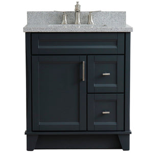 Bellaterra 400700-31-DG-GYR 31" Wood Single Vanity w/ Counter Top and Sink (Dark Gray)