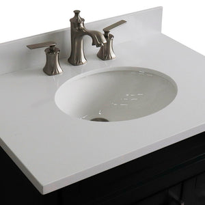 Bellaterra 400700-31-DG-WEO 31" Wood Single Vanity w/ Counter Top and Sink (Dark Gray)