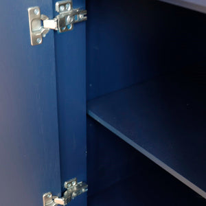 Bellaterra 400700-36L-BU-DG-WH 36" Single Sink Vanity - Cabinet Only - Left Door , Blue, Close View