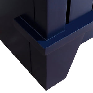 Bellaterra 400700-36R 36" Single Sink Vanity - Cabinet Only - Right Drawers - Blue, Close bottom