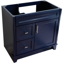 Load image into Gallery viewer, Bellaterra 400700-36R 36&quot; Single Sink Vanity - Cabinet Only - Right Drawers - Blue, Top