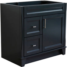 Load image into Gallery viewer, Bellaterra 400700-36R 36&quot; Single Sink Vanity - Cabinet Only - Right Drawers - Dark Gray, Front
