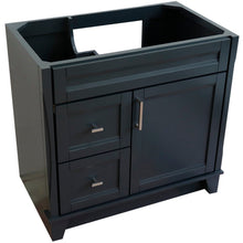 Load image into Gallery viewer, Bellaterra 400700-36R 36&quot; Single Sink Vanity - Cabinet Only - Right Drawers - Dark Gray, Top