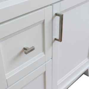 Bellaterra 400700-36R 36" Single Sink Vanity - Cabinet Only - Right Drawers - White, Handles