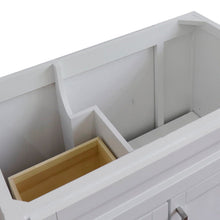 Load image into Gallery viewer, Bellaterra 400700-36R 36&quot; Single Sink Vanity - Cabinet Only - Right Drawers - White, Top inside