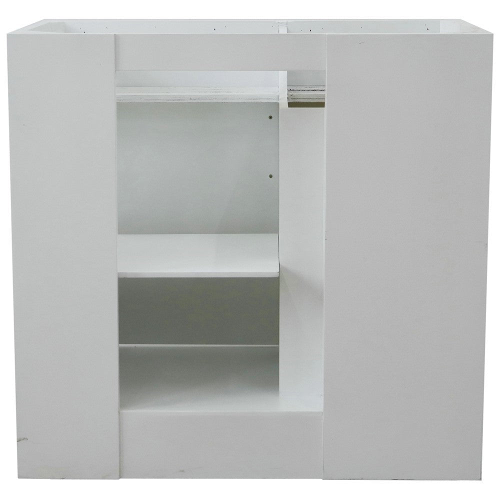 Bellaterra 400700-36R 36" Single Sink Vanity - Cabinet Only - Right Drawers - White, Backside