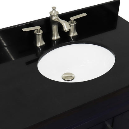 Bellaterra Gray 37" Single Sink Vanity, Center Sink- Right Drawers 400700-37R-DG Oval