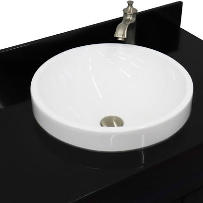 Bellaterra White 37" Single Vanity Center Sink/Left Door 400700-37L-WH Round