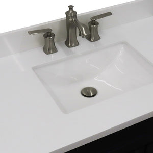 Bellaterra White 37" Single Vanity Center Sink/Left Door 400700-37L-WH Rectangle