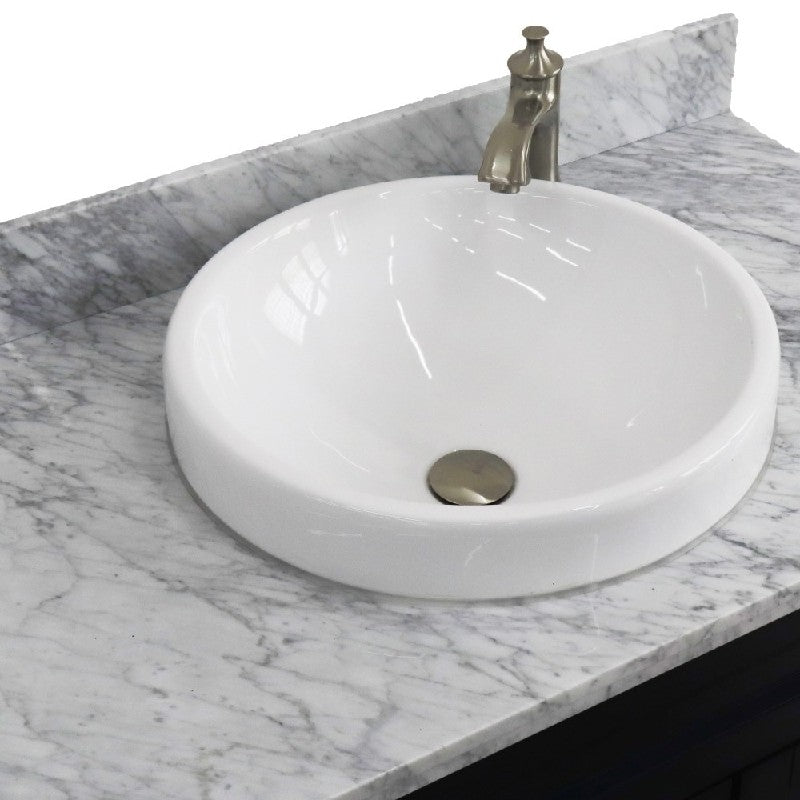 Bellaterra Gray 37" Single Sink Vanity, Center Sink- Right Drawers 400700-37R-DG Round