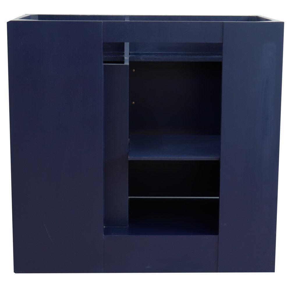 Bellaterra Blue 37" Single Sink Vanity with Counter Top and Left Sink -Left Door 400700-37L-BU