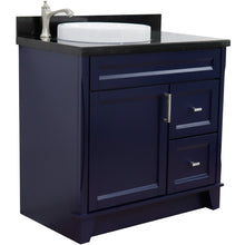 Load image into Gallery viewer, Bellaterra Blue 37&quot; Single Sink Vanity with Counter Top and Left Sink -Left Door 400700-37L-BU