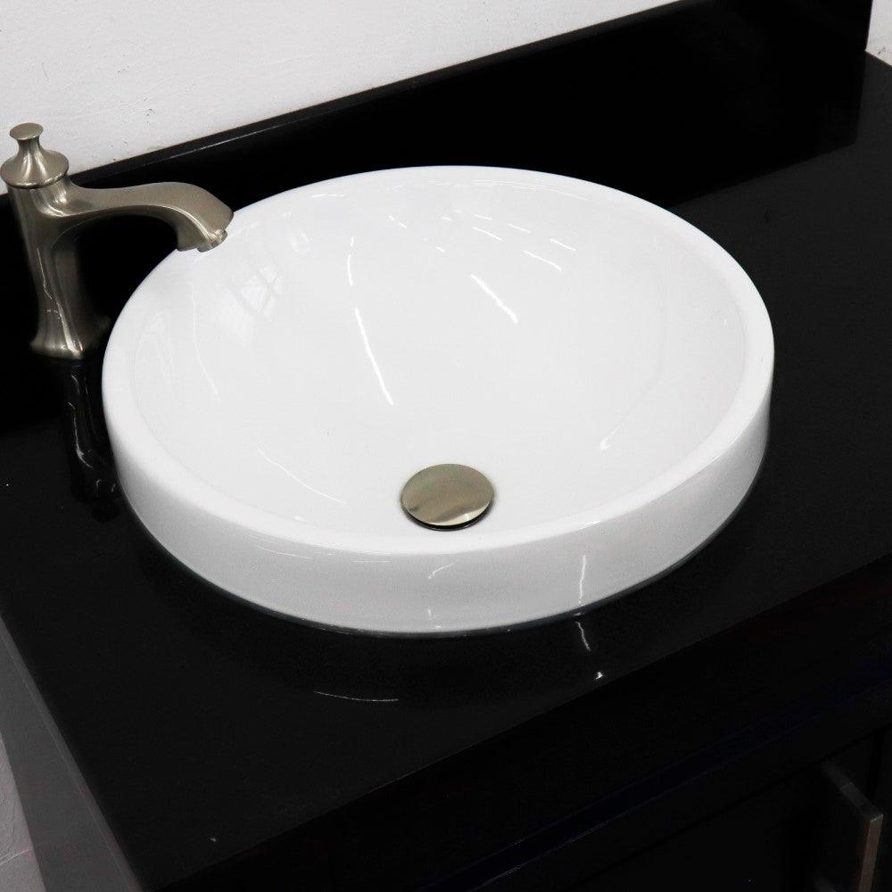 Bellaterra Blue 37" Single Sink Vanity with Counter Top and Left Sink -Left Door 400700-37L-BU