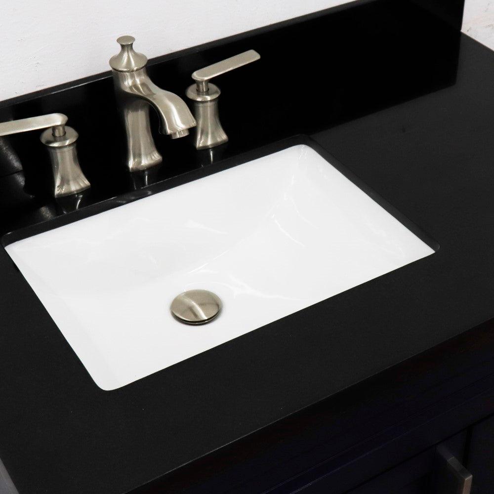 Bellaterra Blue 37" Single Sink Vanity with Counter Top and Left Sink -Left Door 400700-37L-BU