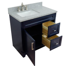 Load image into Gallery viewer, Bellaterra Blue 37&quot; Single Sink Vanity with Counter Top and Left Sink -Left Door 400700-37L-BU