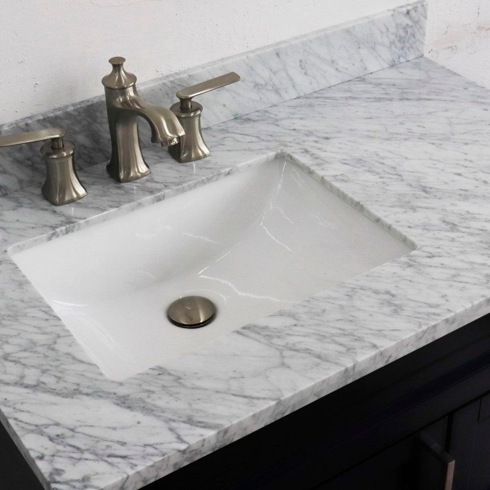 Bellaterra Blue 37" Single Sink Vanity with Counter Top and Left Sink -Left Door 400700-37L-BU