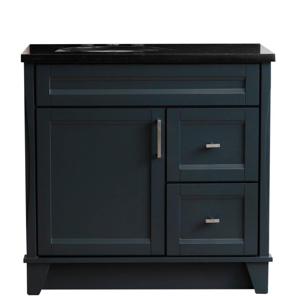 Bellaterra Terni Freestanding Gray 37" Single Sink Vanity, Counter Top, Left Sink - Left Door 400700-37L-DG